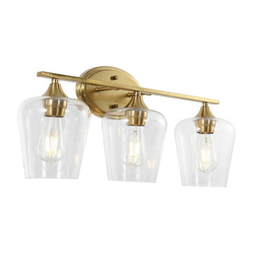 Jayne Iron/Glass Cottage Rustic LED Vanity Light